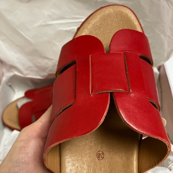 Eric Michaels New Pair Eric Michael Nash Slide Sandals Genuine Leather Sandals - Picture 2 of 11